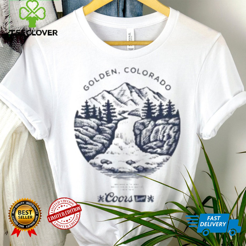 Coors Banquet Beer Golden Colorado Mountains Logo Shirt Coors Banquet Beer Golden Colorado Mountains Logo Shirt