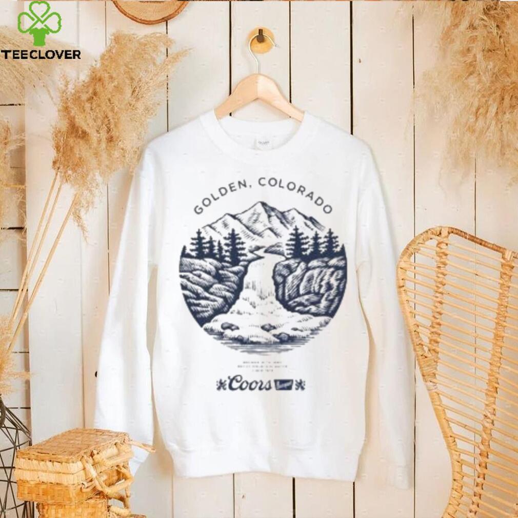 Coors Banquet Beer Golden Colorado Mountains Logo Shirt Coors Banquet Beer Golden Colorado Mountains Logo Shirt