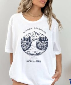 Coors Banquet Beer Golden Colorado Mountains Logo Shirt