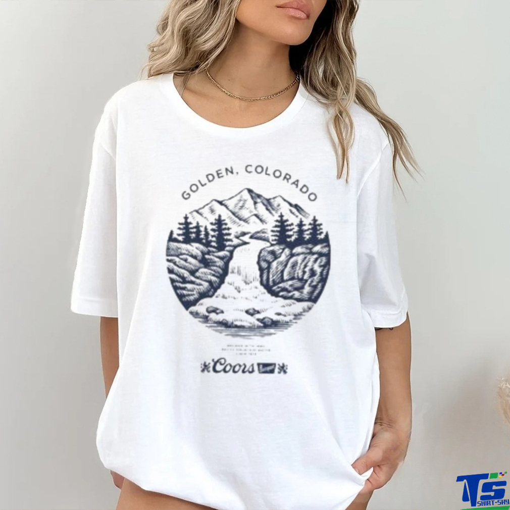 Coors Banquet Beer Golden Colorado Mountains Logo Shirt Coors Banquet Beer Golden Colorado Mountains Logo Shirt