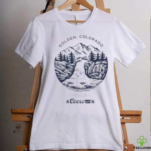 Coors Banquet Beer Golden Colorado Mountains Logo Shirt