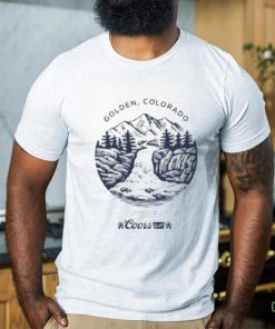Coors Banquet Beer Golden Colorado Mountains Logo Shirt