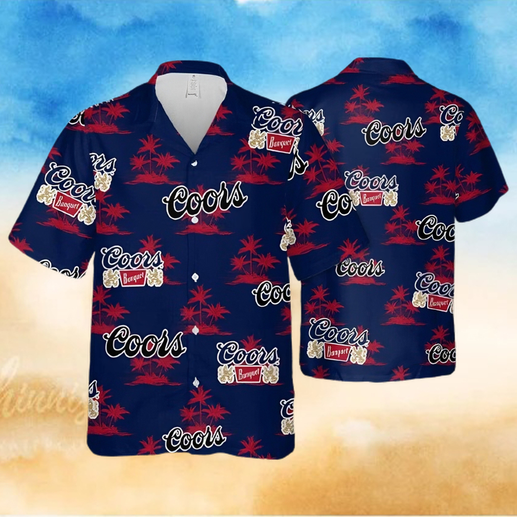 Coors Banquet Beer Island Pattern Hawaiian Shirt