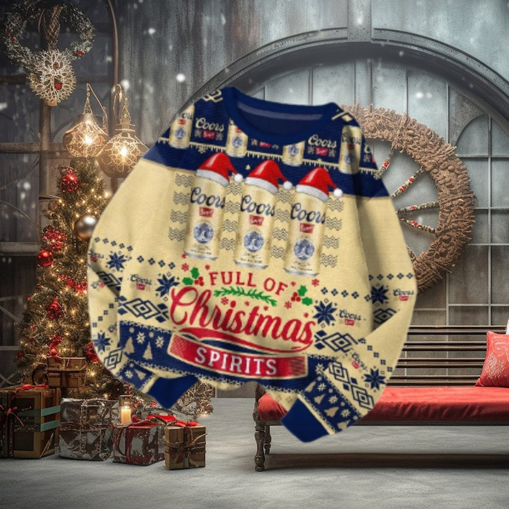 Coors Banquet Xmas Cans Of Beer Ugly Sweater Coors Banquet Xmas Cans Of Beer Ugly Sweater