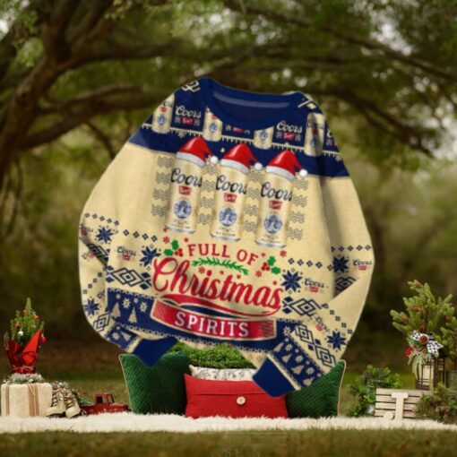 Coors Banquet Xmas Cans Of Beer Ugly Sweater