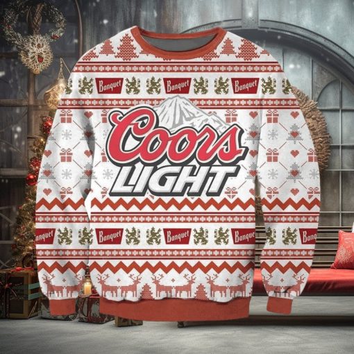 Coors Light Beer 3D Print Ugly Christmas Sweater