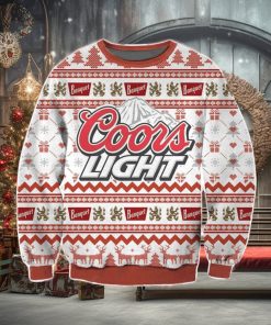 Coors Light Beer Christmas Ugly Wool Knitted Sweater