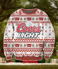Coors Light Beer Christmas Ugly Wool Knitted Sweater