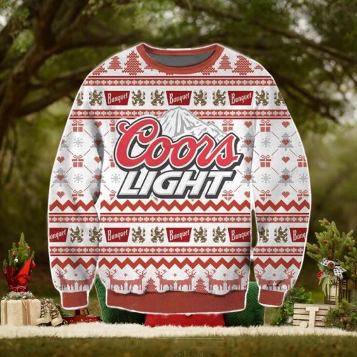Coors Light Beer Christmas Ugly Wool Knitted Sweater