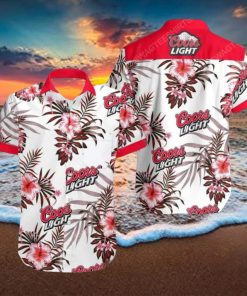 Coors Light Beer Flower Tropical Hawaiian Shirt For Men Women