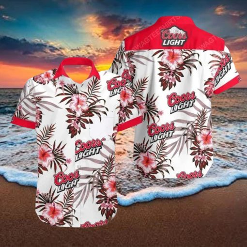 Coors Light Beer Flower Tropical Hawaiian Shirt For Men Women