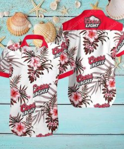 Coors Light Beer Flower Tropical Hawaiian Shirt For Men Women