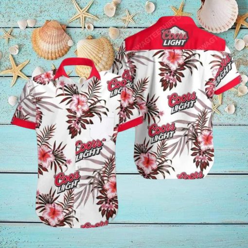 Coors Light Beer Flower Tropical Hawaiian Shirt For Men Women