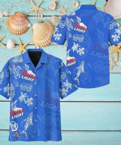 Coors Light Beer Hawaiian Shirt Ocean Animals Gift For Sea Lover