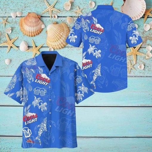 Coors Light Beer Hawaiian Shirt Ocean Animals Gift For Sea Lover