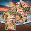 Coors Light Hawaiian Shirt Tropical Flower Pattern Practical Beach Gift