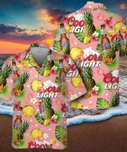 Coors Light Beer Hawaiian Shirt Pineapple Pattern Trendy Summer Gift