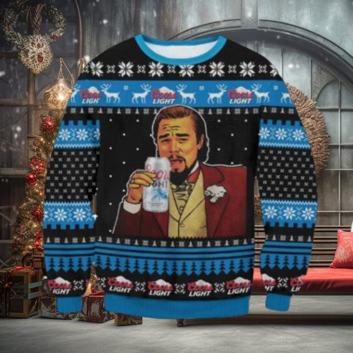 Coors Light Beer Leonardo Meme Ugly Christmas Sweater
