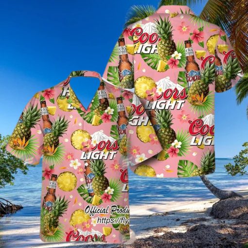 Coors Light Beer Pineapple Short Sleeve Hawaiian Shirt