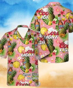 Coors Light Beer Pineapple Short Sleeve Hawaiian Shirt