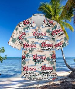 Coors Light Beer Tropical Island Hawaiian Shirt