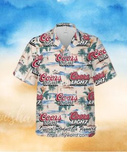 Coors Light Beer Tropical Island Hawaiian Shirt