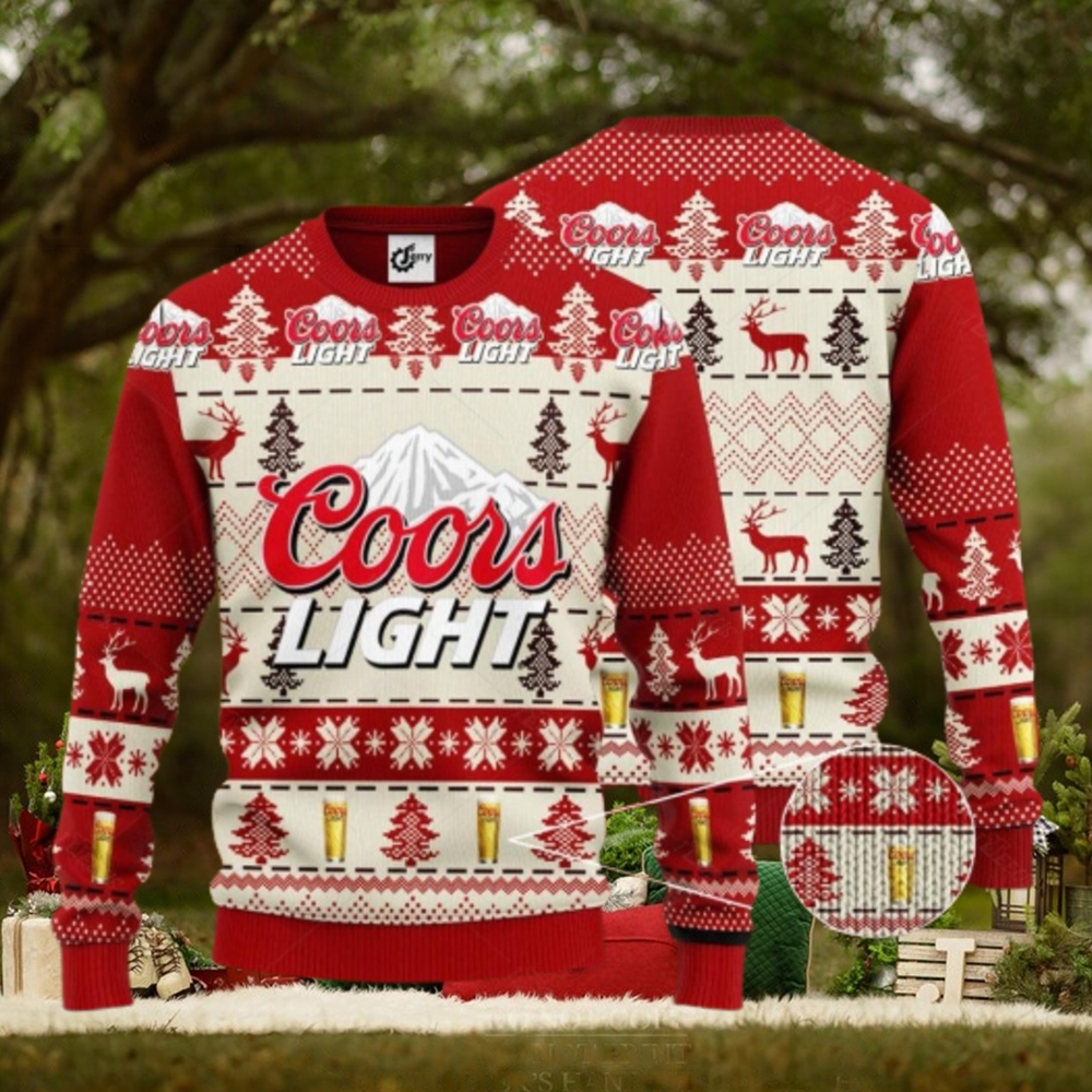 Coors Light Beer Ugly Christmas Sweater Coors Light Beer Ugly Christmas Sweater
