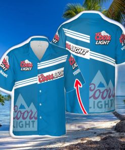 Coors Light Bright Custom Name Design Hawaiian Shirt For Men And Women Gift Beach