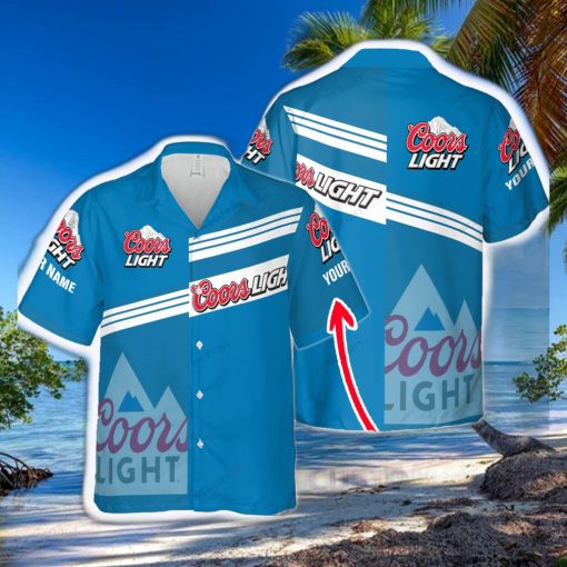 Coors Light Bright Custom Name Design Hawaiian Shirt For Men And Women Gift Beach