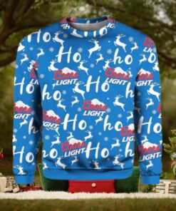 Coors Light Christmas Hohoho Reindeer Pattern Ugly Sweater