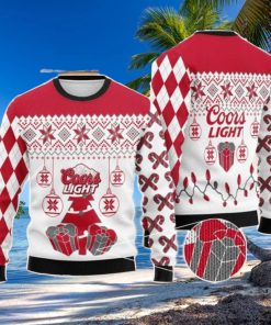 Coors Light Gifts Red Pattern Ugly Christmas Sweater Christmas Holiday Gift
