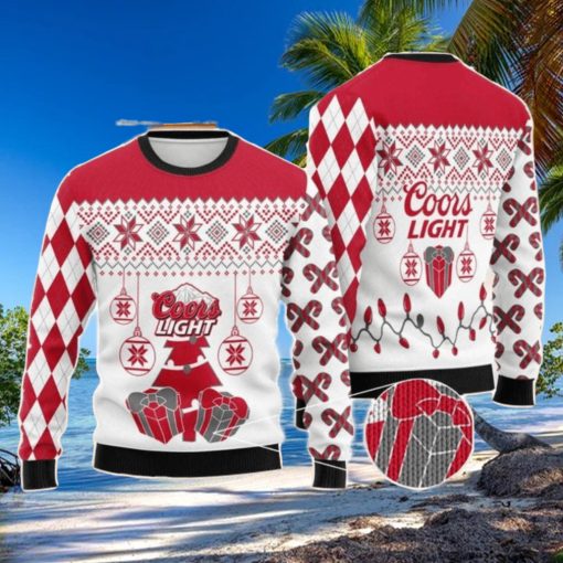 Coors Light Gifts Red Pattern Ugly Christmas Sweater Christmas Holiday Gift