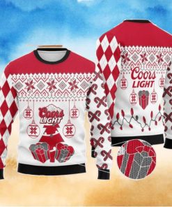 Coors Light Gifts Red Pattern Ugly Christmas Sweater Christmas Holiday Gift