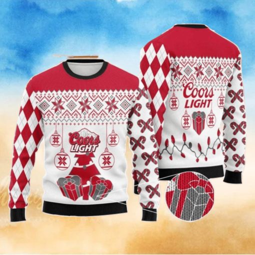 Coors Light Gifts Red Pattern Ugly Christmas Sweater Christmas Holiday Gift