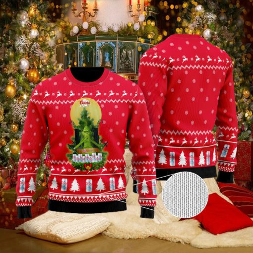 Coors Light Grinch Snow Ugly Christmas Sweater