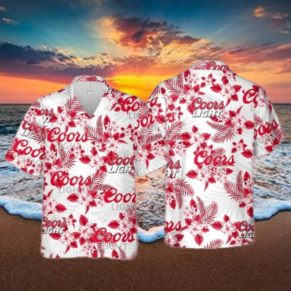 Coors Light Hawaiian Shirt Hibiscus Flower Pattern Beach Lovers Gift Coors Light Hawaiian Shirt Hibiscus Flower Pattern Beach Lovers Gift