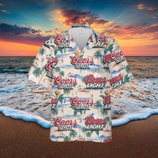 Coors Light Hawaiian Shirt Island Pattern Gift For Beach Trip