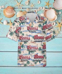 Coors Light Hawaiian Shirt Island Pattern Gift For Beach Trip