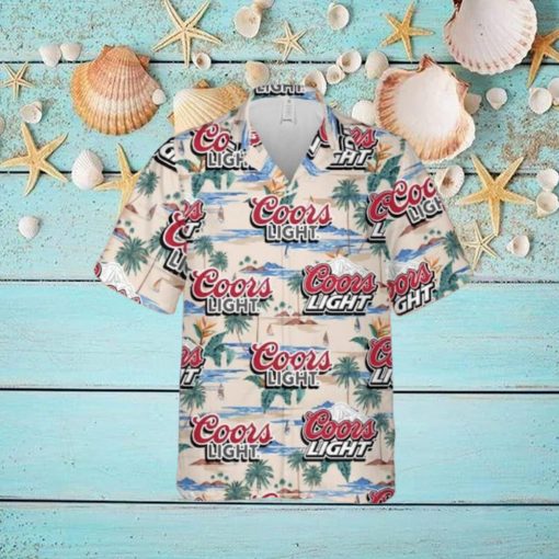 Coors Light Hawaiian Shirt Island Pattern Gift For Beach Trip