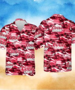 Coors Light Hawaiian Shirt Sea Island Pattern Beach Gift For Friend