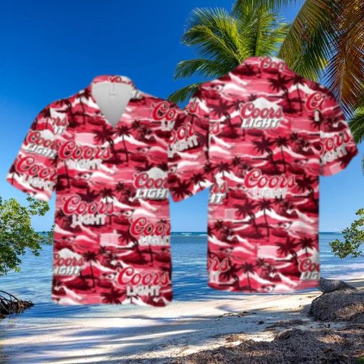 Coors Light Hawaiian Shirt Sea Island Pattern Beach Gift For Friend