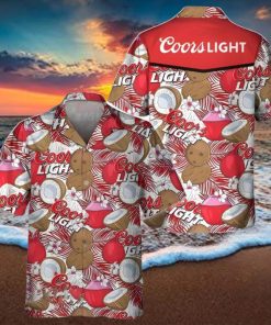 Coors Light Hawaiian Shirt Tropical Coconuts Beer Lover Gift