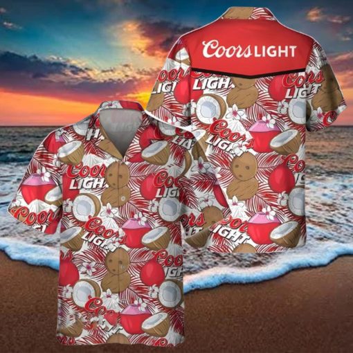 Coors Light Hawaiian Shirt Tropical Coconuts Beer Lover Gift