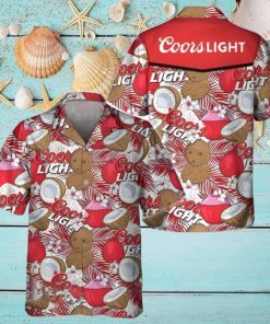 Coors Light Hawaiian Shirt Tropical Coconuts Beer Lover Gift