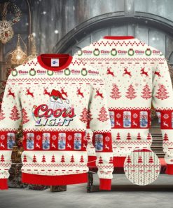 Coors Light Santa Hat Christmas Ugly Christmas Sweater 3D Gift For Men And Women