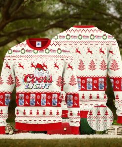 Coors Light Santa Hat Christmas Ugly Christmas Sweater 3D Gift For Men And Women