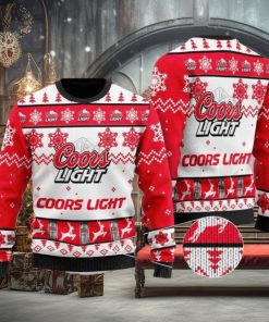 Coors Light Sweater, Christmas Gift Apparel, Merry Ugly Christmas Sweater