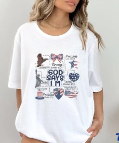 Coquette God Says I Am 4th Of July Shirt