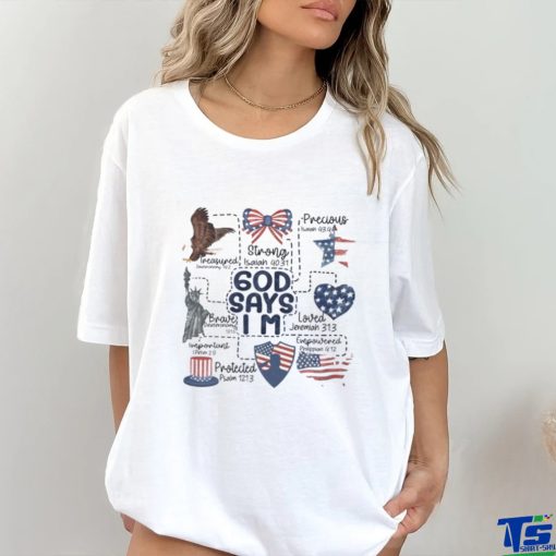 Coquette God Says I Am 4th Of July Shirt