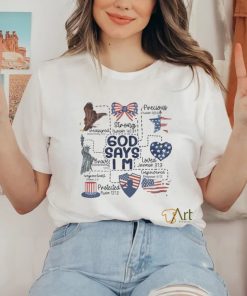 Coquette God Says I Am 4th Of July Shirt